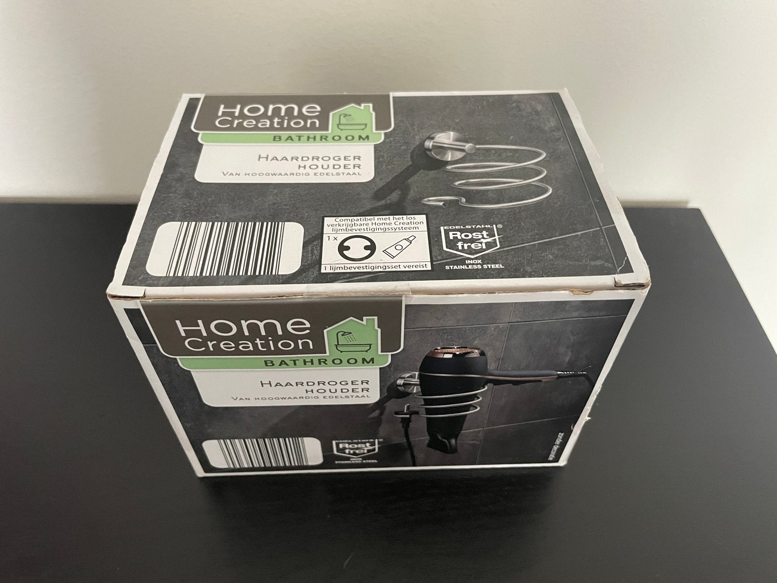 Home Creation Föhn Houder - Roestvrij Staal, Overige merken, Nieuw, Ophalen of Verzenden, Douche-accessoire