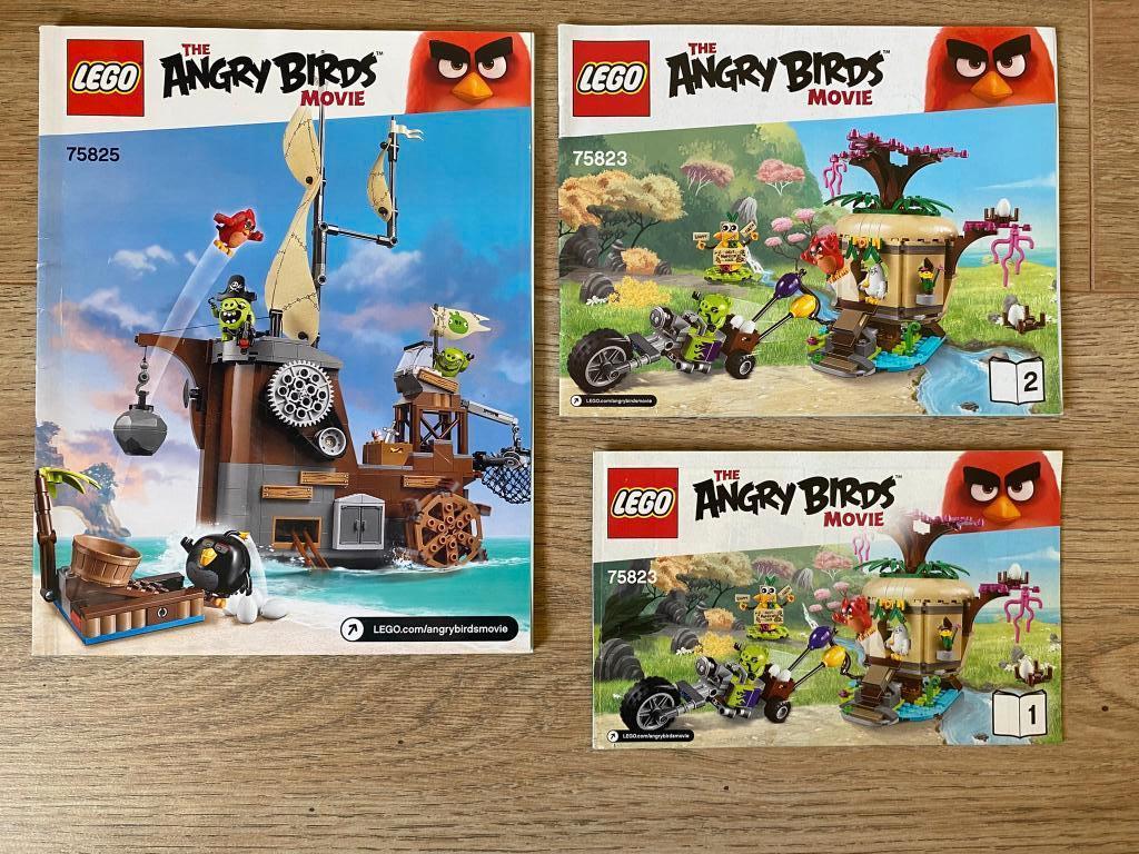 Lego Angry Birds set 75823 1+2 75825 bouwinstructies boekjes, Kinderen en Baby's, Speelgoed | Duplo en Lego, Zo goed als nieuw