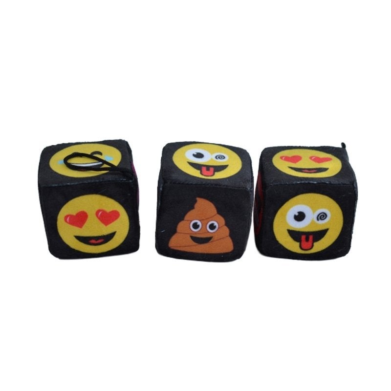 PARTIJ PLUCHE DOBBELSTENEN EMOTICONS, ., Nieuw, Ophalen of Verzenden, .
