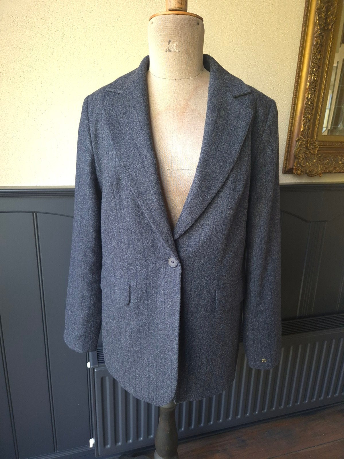 La Dress regular fit wolmix blazer S np €299,= NIEUWSTAAT!, Overige kleuren, La Dress, Ophalen of Verzenden, Zo goed als nieuw