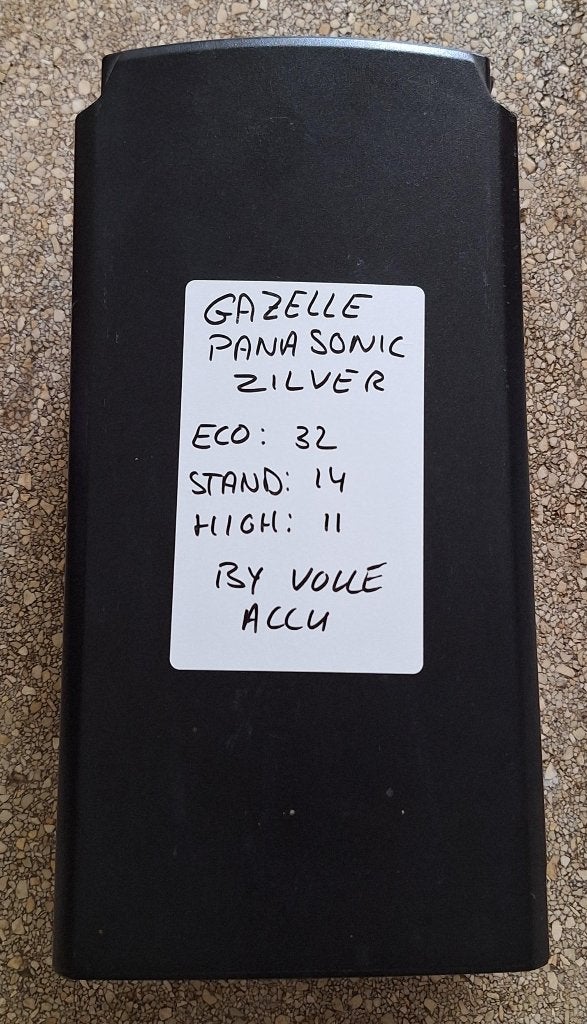 Gazelle Panasonic Zilver accu, Fietsen en Brommers, Ophalen of Verzenden, Gebruikt