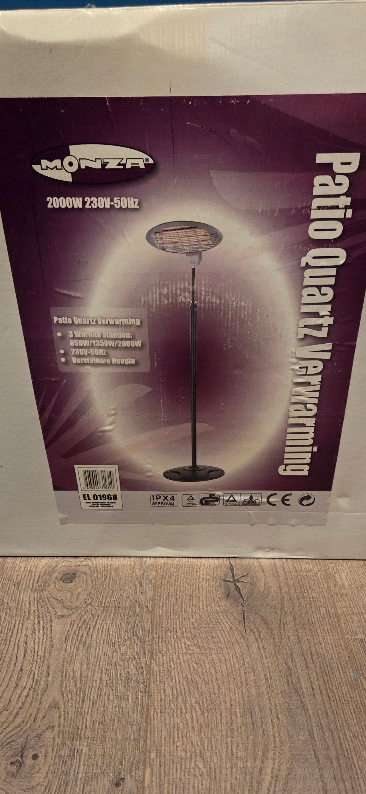 terrasverwarmer, Tuin en Terras, Terrasverwarmers, Ophalen of Verzenden, Zo goed als nieuw, Elektrisch, Draaibaar