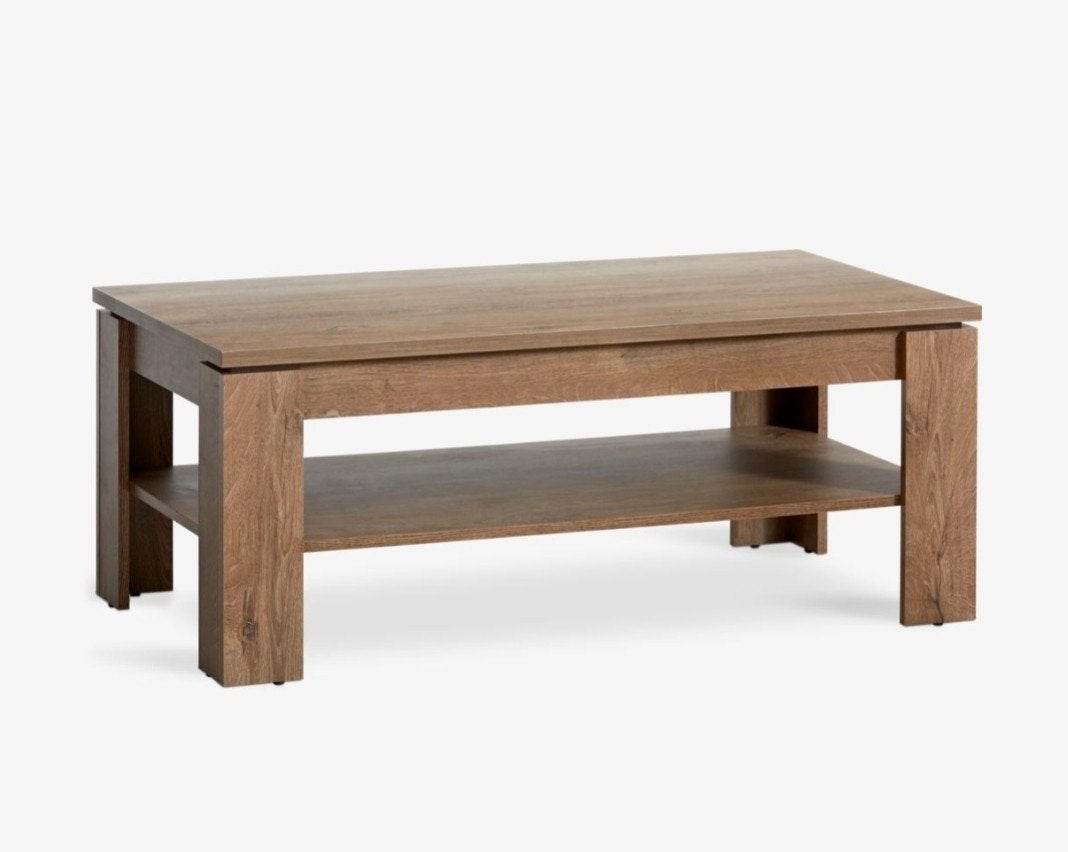 Eettafel Vedde 160*90cm + Salontafel Vedde 60*110cm, Ophalen, Eikenhout, 50 tot 100 cm, Zo goed als nieuw