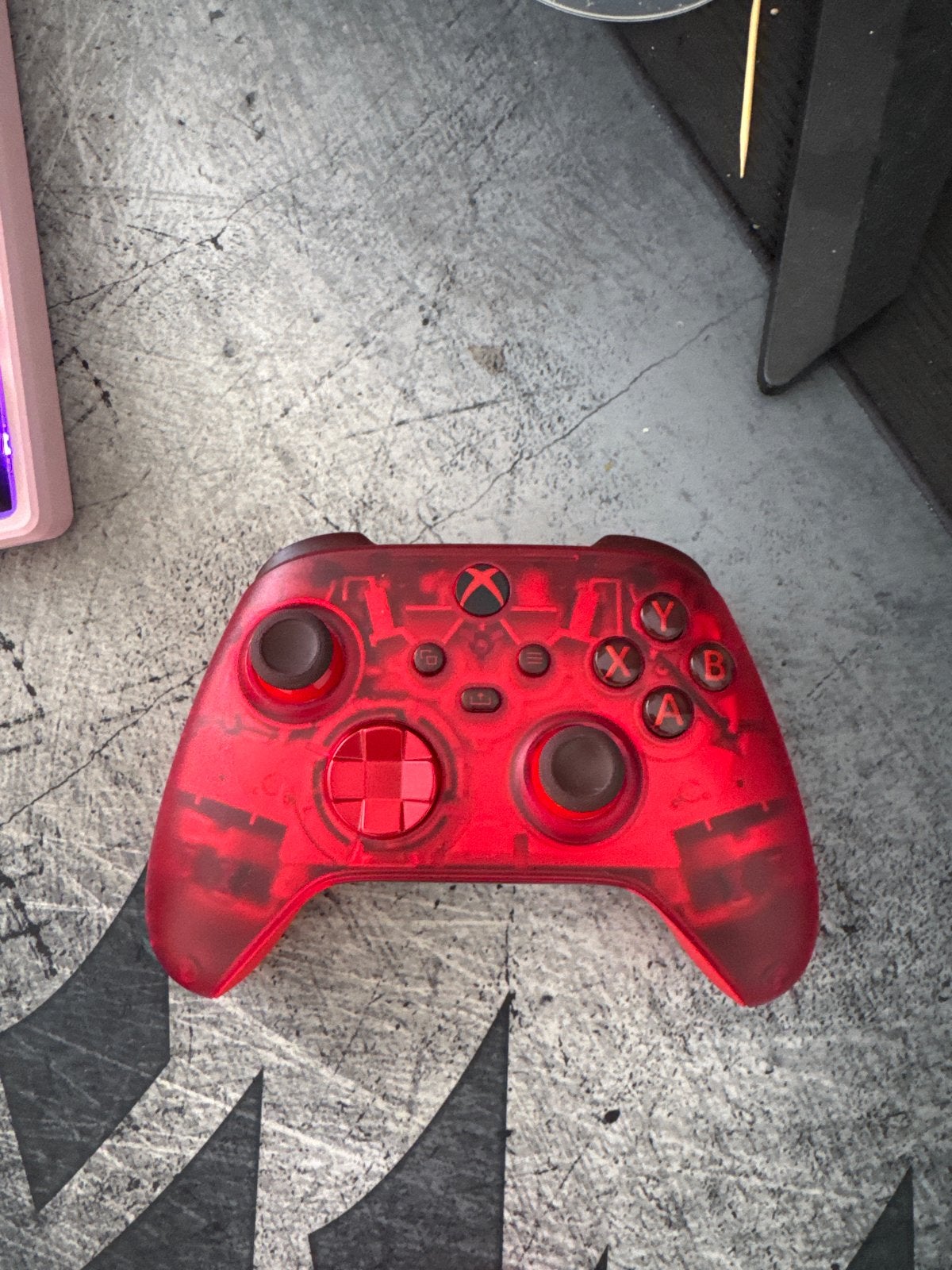 Transparant Rode Xbox Controller (Pulse) - Zo goed als nieuw, Ophalen of Verzenden, Zo goed als nieuw, Controller, Xbox 360