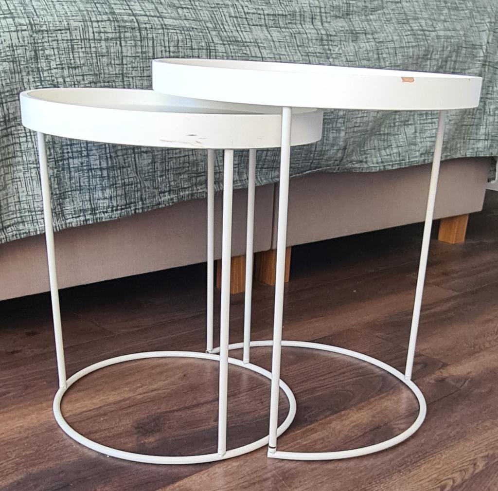 Bijzettafel, Huis en Inrichting, Minder dan 55 cm, Gebruikt, Rond, Ophalen