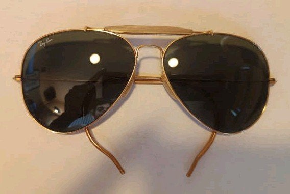 Vintage jaren '80 Ray-Ban 62-14 Outdoorsman krulveren case, Sieraden, Tassen en Uiterlijk, Ophalen of Verzenden, Ray-Ban