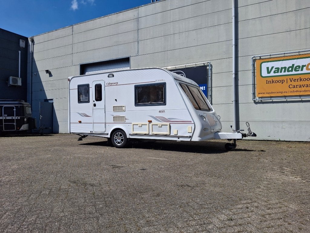 Elddis Odyssey 432, mover, voortent, luifel, aparte bedden, Elddis, Tot en met 2, Bedrijf, Treinzit