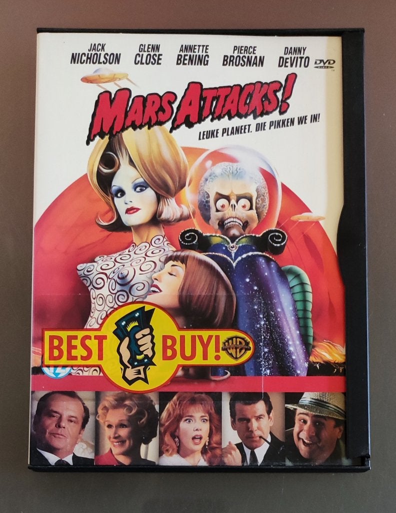 Mars Attacks! - dvd (Tim Burton), Alle leeftijden, Ophalen of Verzenden, 1940 tot 1960, Zo goed als nieuw