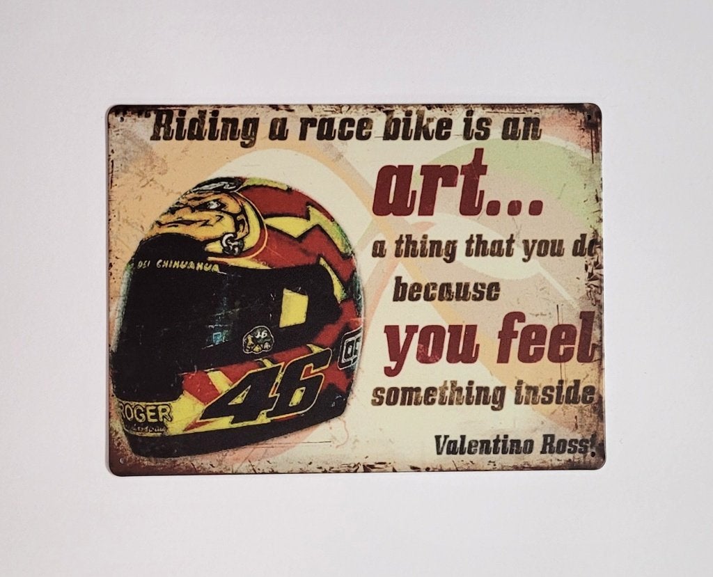 Valentino Rossi Helm reclamebord van metaal wandbord deco, Info@deconoord.nl, Deco Noord, Nieuw, Ophalen of Verzenden