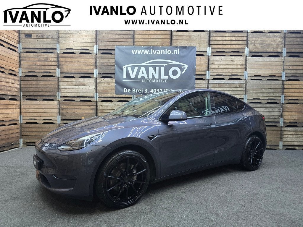 Tesla Model Y Long Range AWD 75 kWh Clima Cruise 360 Leder L, Automaat, Gebruikt, Zwart, Stoelverwarming