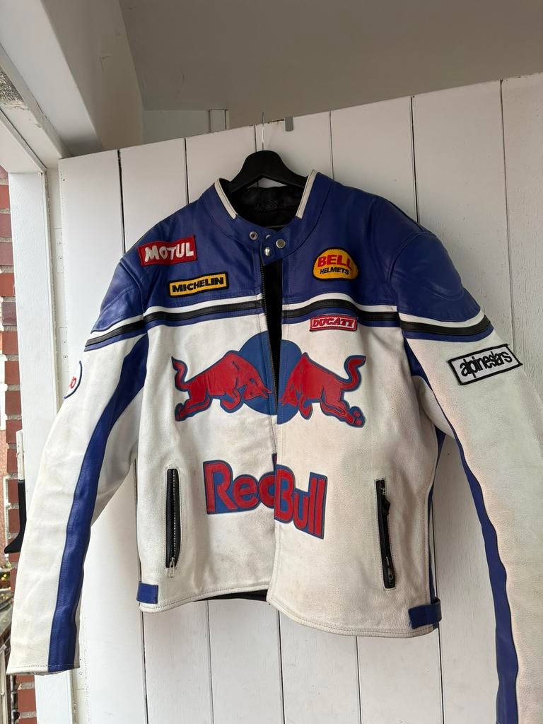 Red Bull Leren Jacket Vintage, Motoren, Ophalen of Verzenden, Tweedehands, Jas | leer