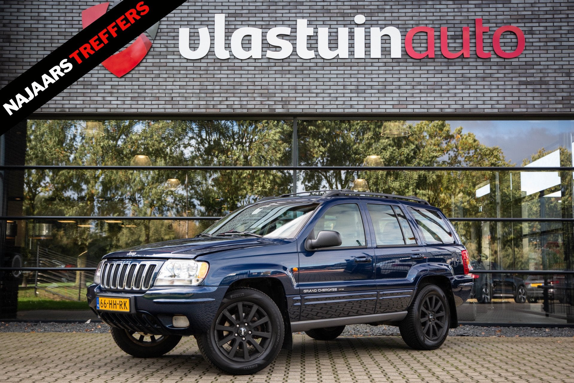 Jeep Grand Cherokee 4.0i Limited , Achteruitrijcamera, Trekh, Auto's, Beige, 190 pk, Blauw, Bedrijf