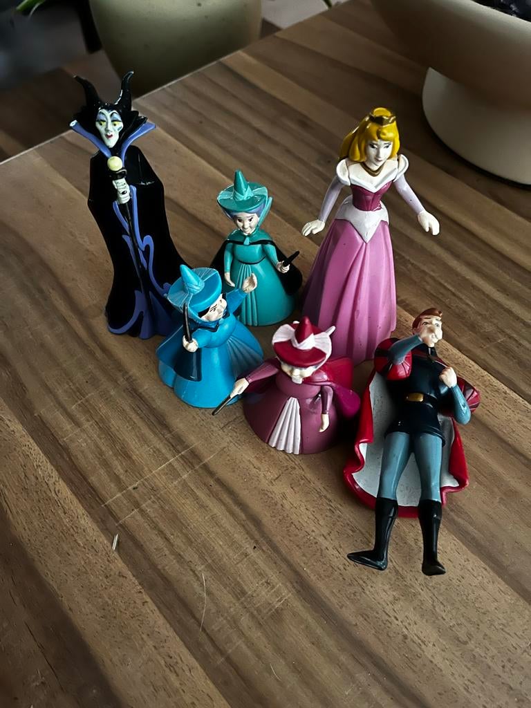 Disney Doornroosje figuren set - Maleficent, Aurora, Prins, Ophalen of Verzenden, Sneeuwwitje of Doornroosje, Zo goed als nieuw