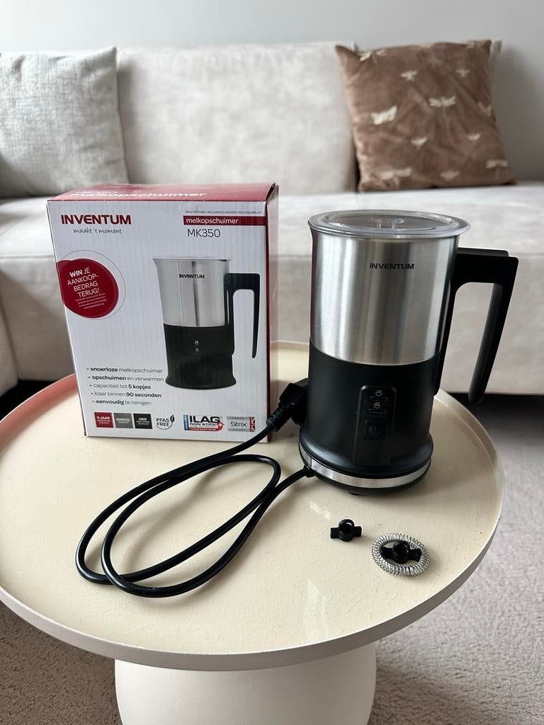 Inventum MK350 Melkopschuimer, Witgoed en Apparatuur, Melkopschuimers, Ophalen of Verzenden, Zo goed als nieuw, Elektrische melkopschuimer