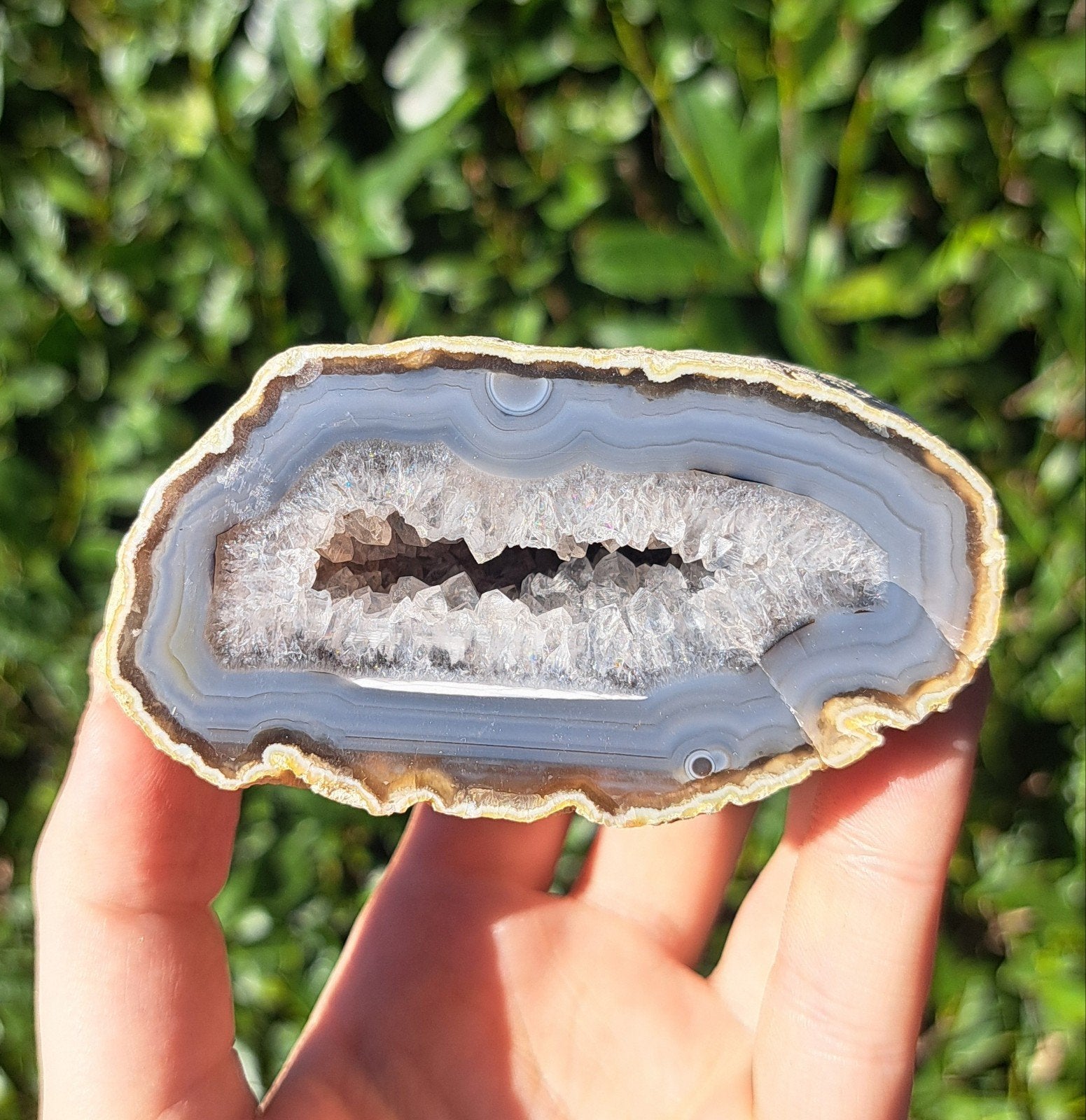 Gave natuurlijke edelsteen geode edelstenen mineralen ruw, Ophalen of Verzenden