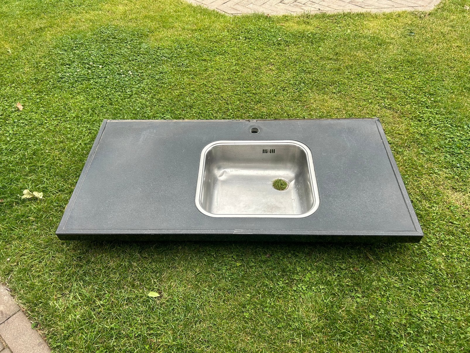 Keukenblad met rvc spoelbak 121x60, Ophalen, Gebruikt
