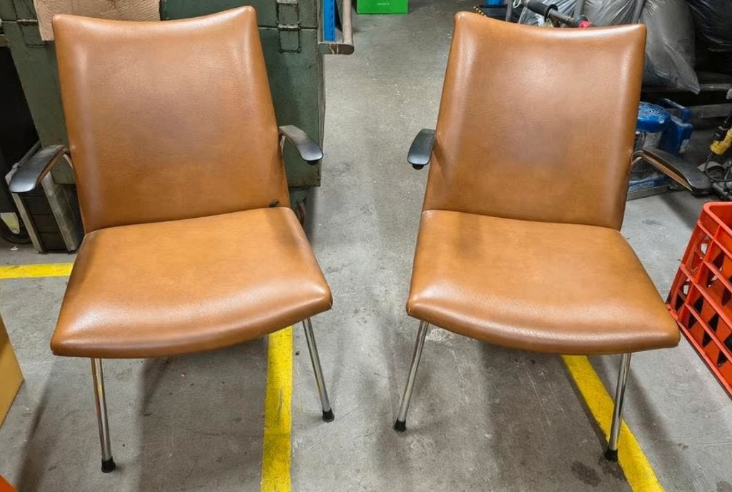fauteuil 2 Gebr. De Wit lage stoelen, Ophalen, Gebruikt, ., Minder dan 75 cm