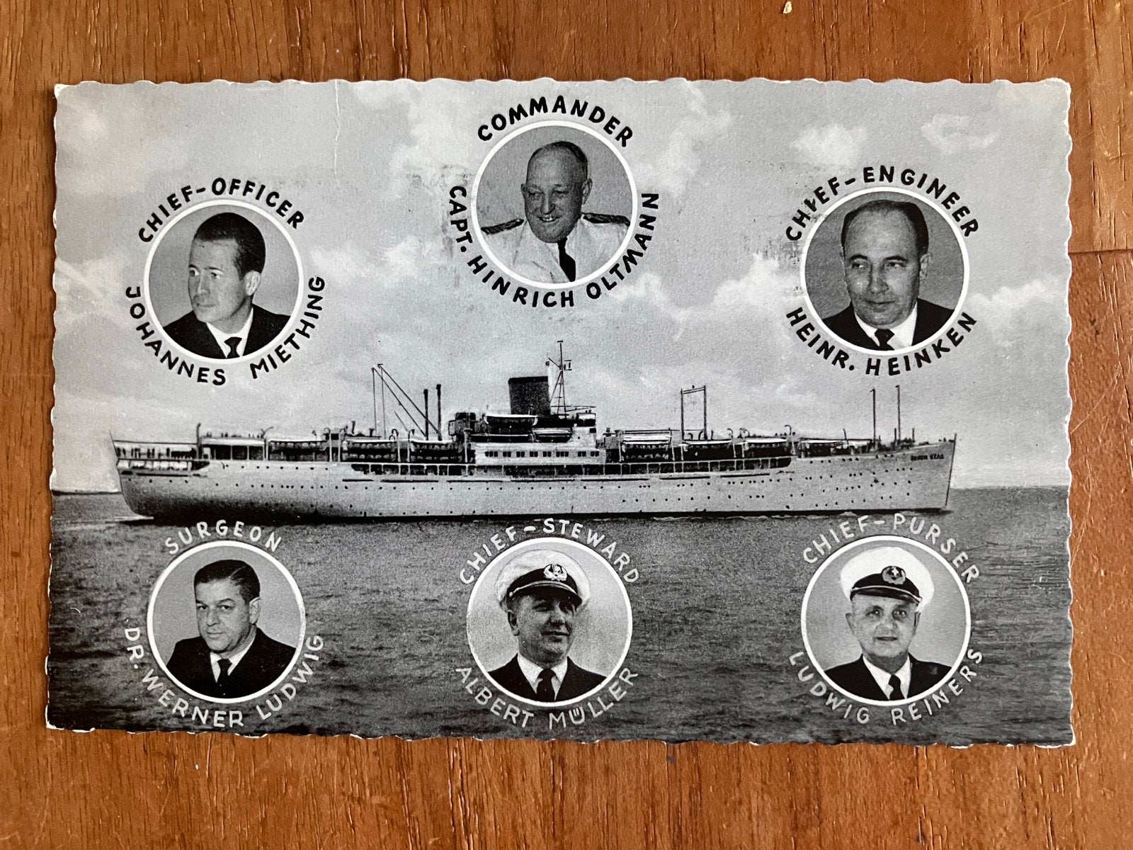 MS Seven Seas - Europa-Canada-Line - 1960, Ophalen of Verzenden, Gebruikt, Motorboot, Kaart, Foto of Prent