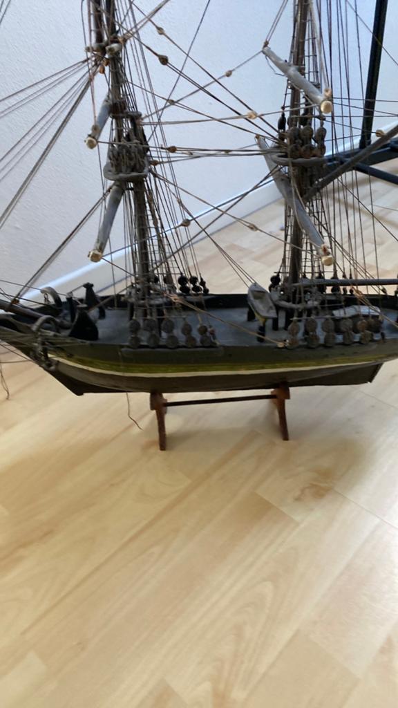 Gedetailleerd Model Zeilschip - Vintage Scheepsmodel, Hobby en Vrije tijd, Modelbouw | Boten en Schepen, Ophalen, Gebruikt, Groter dan 1:32