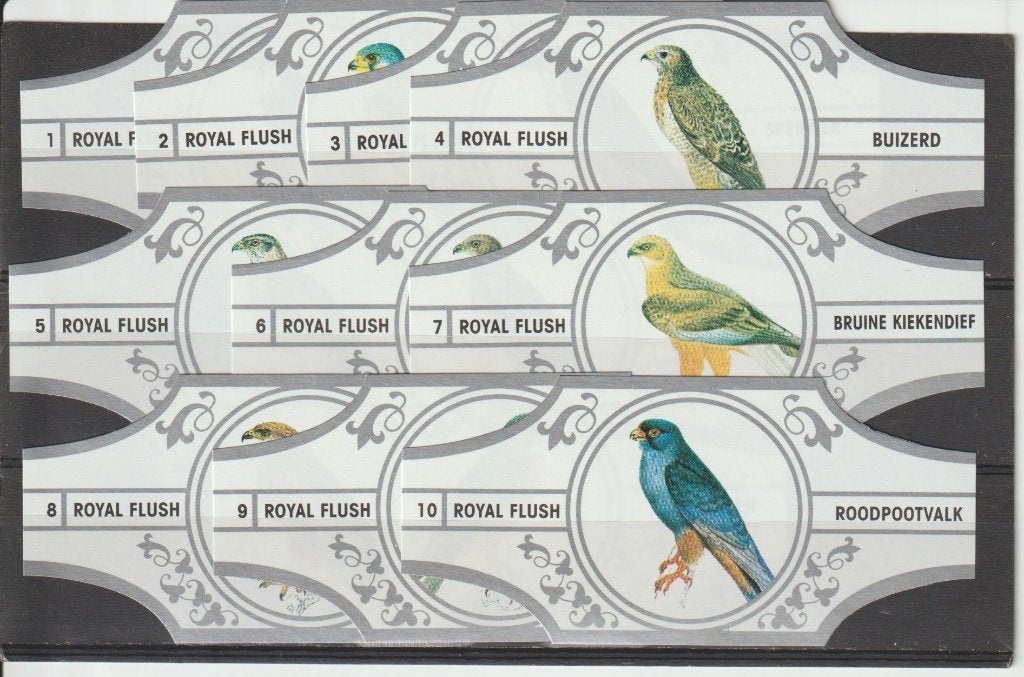 reeks 1971   roofvogels  -10   sigarenbanden, Ophalen of Verzenden, Zo goed als nieuw, Sigarenbandjes
