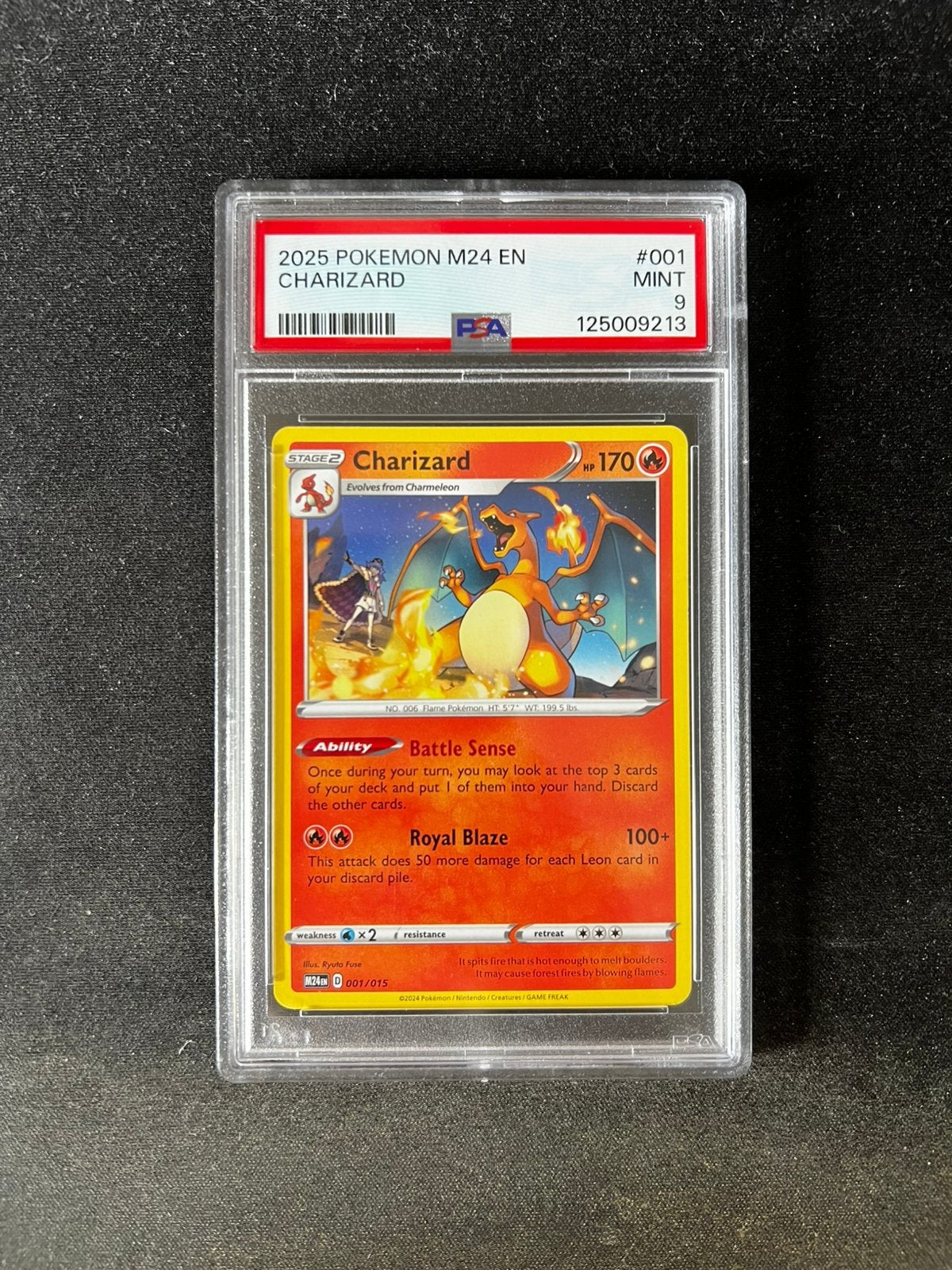 Charizard 1 Promo Pokemon Kaart PSA 9, Ophalen of Verzenden, Nieuw, Losse kaart, Foil