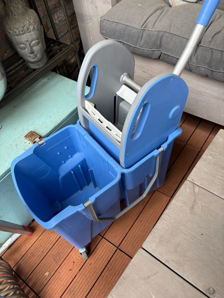 Professionele Dweilemmer met Pers - Blauw/Grijs, Ophalen, Dweilemmer, -bak, of -wagen