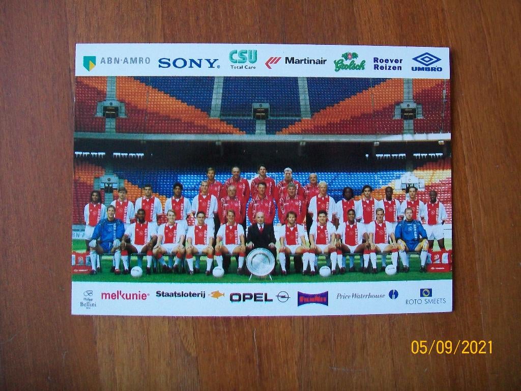 Ajax Spelerskaart seizoen 1996-1997, Verzamelen, Verzenden, Zo goed als nieuw, Ajax, Spelerskaart