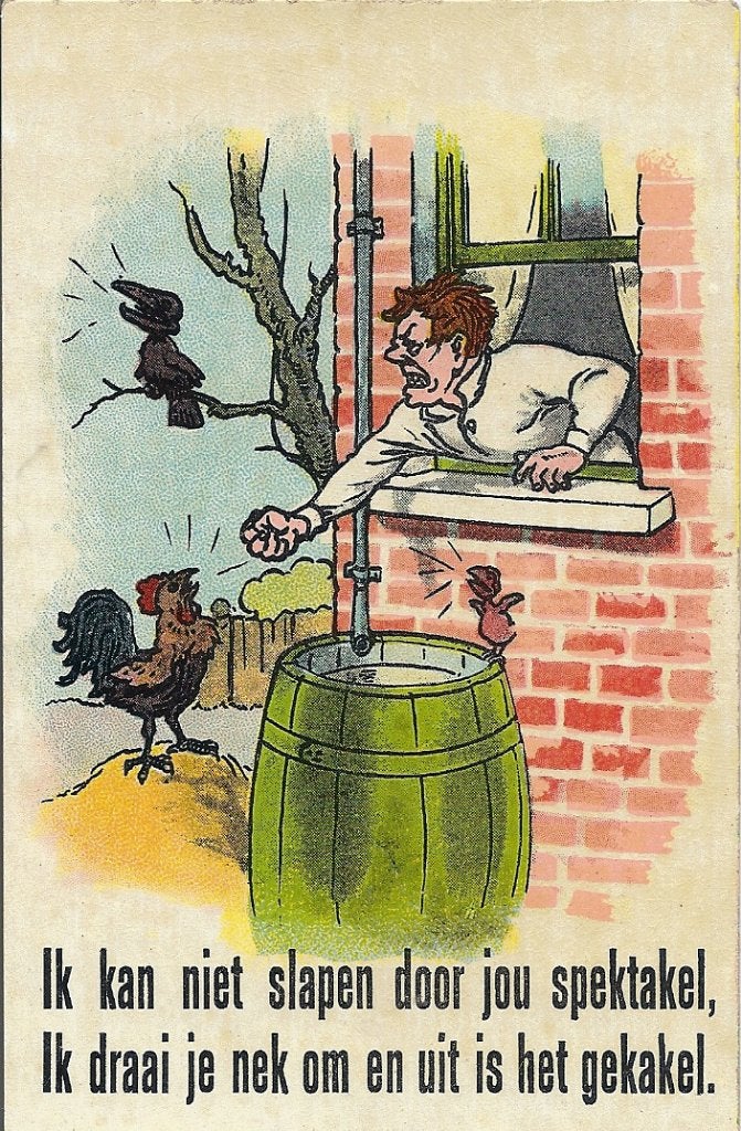 Leuke oude kaart Ik kan niet slapen door jou spektakel, Verzenden, Voor 1920, Ongelopen, Overige thema's