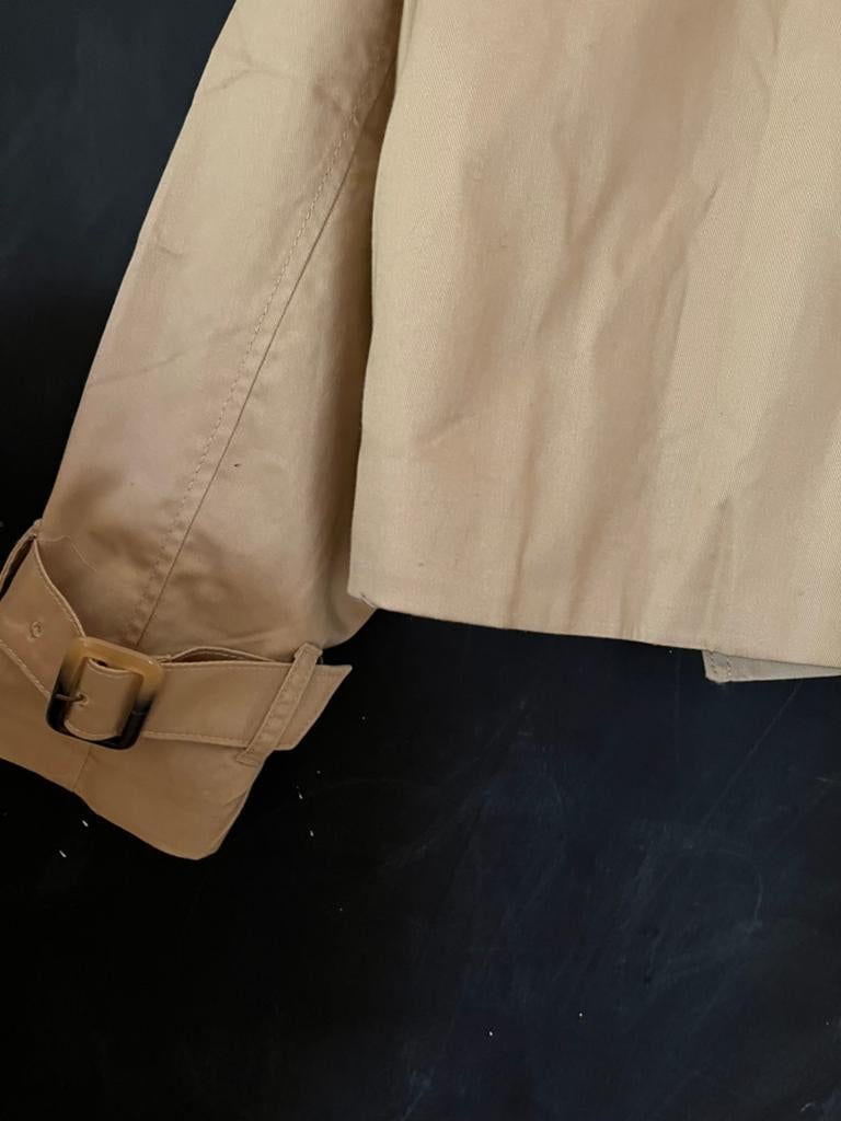 40 42 uw trench coat short zomerjas m l regenjas zomer dames, Ophalen of Verzenden, Nieuw, Maat 38/40 (M), Beige