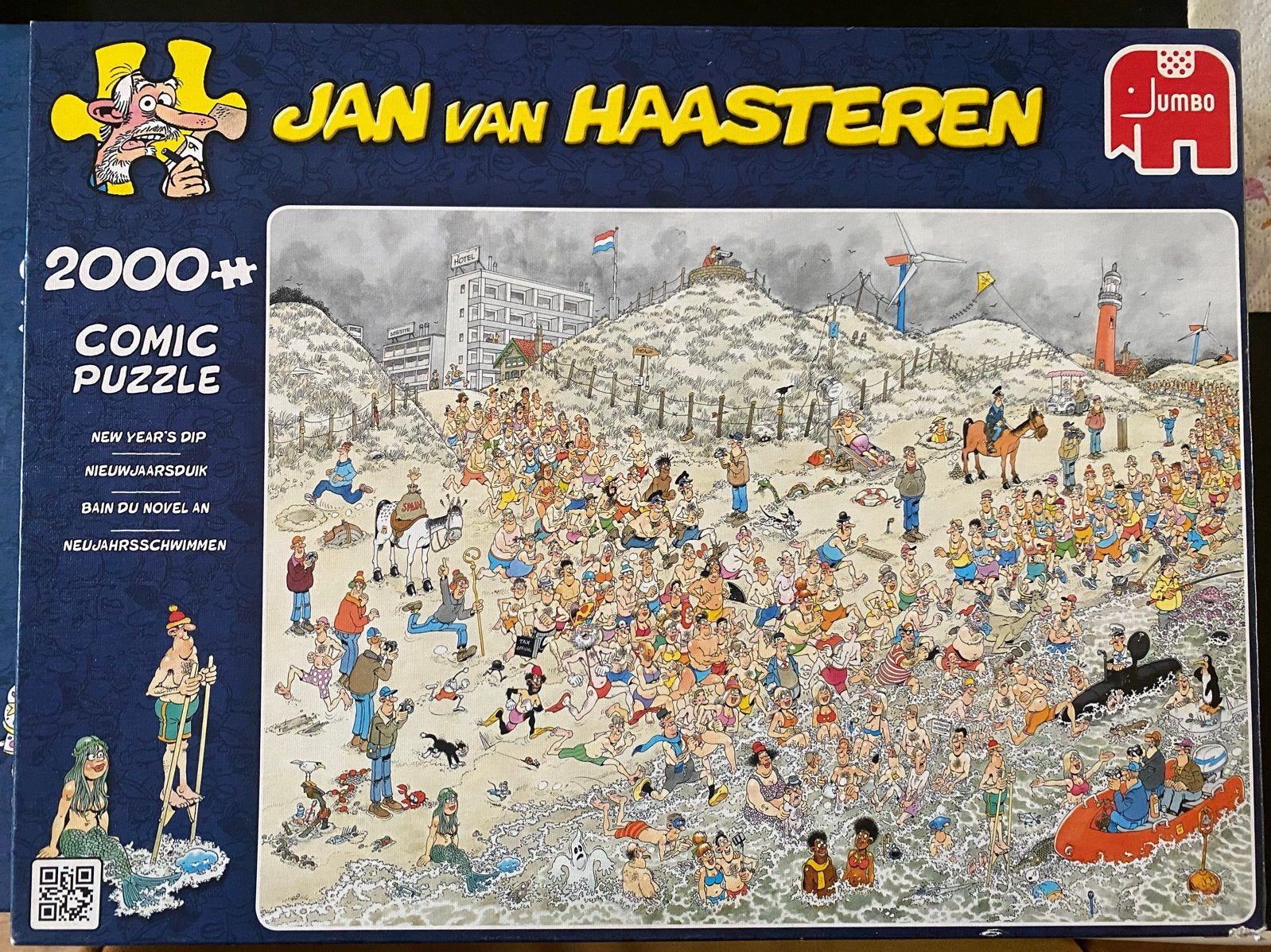 Jan v. Haasteren: Nieuwjaarsduik (2000) & Rariteiten (3000), Hobby en Vrije tijd, Ophalen, Meer dan 1500 stukjes, Zo goed als nieuw