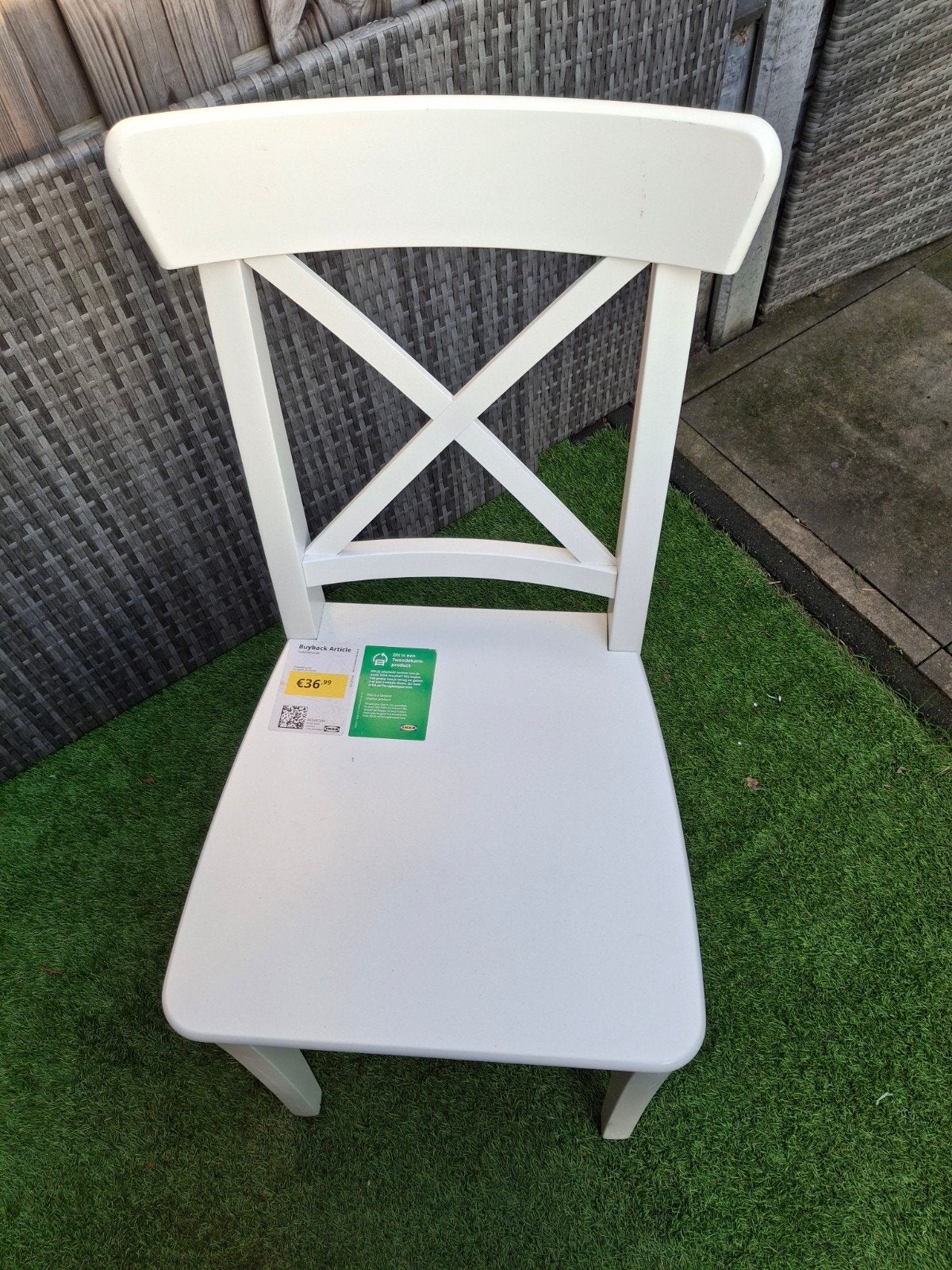 3x IKEA stoelen en tafel licht hout, Ophalen, Drie, Wit, Zo goed als nieuw