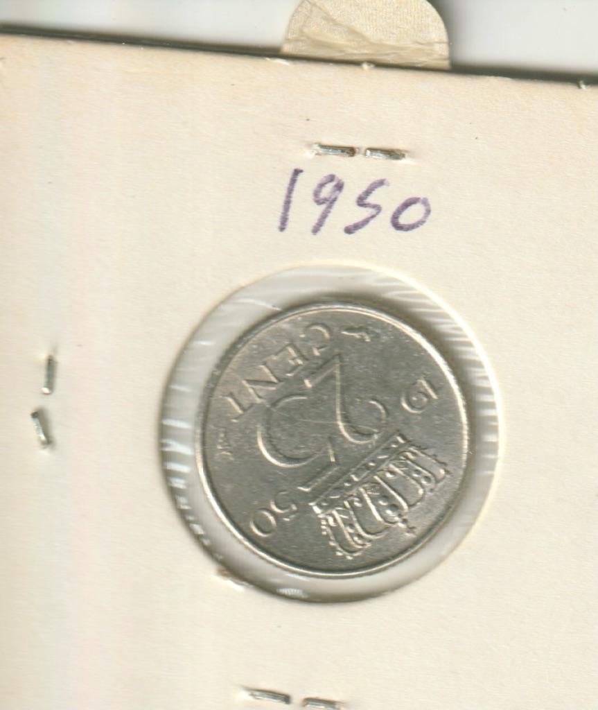25 centen 1950 t/m 1980 nederland in houders, Verzenden, Koningin Juliana