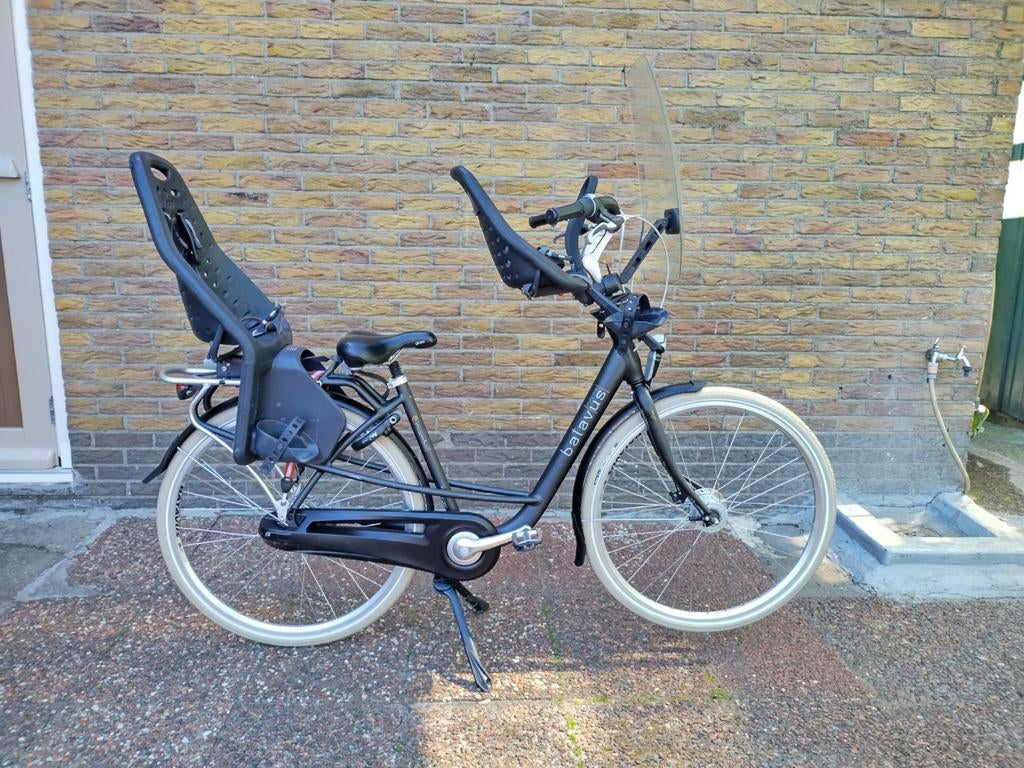 Batavus Mambo, laag model moederfiets met 2 Yepp zitjes, Ophalen, 2 zitjes, Gebruikt, Batavus