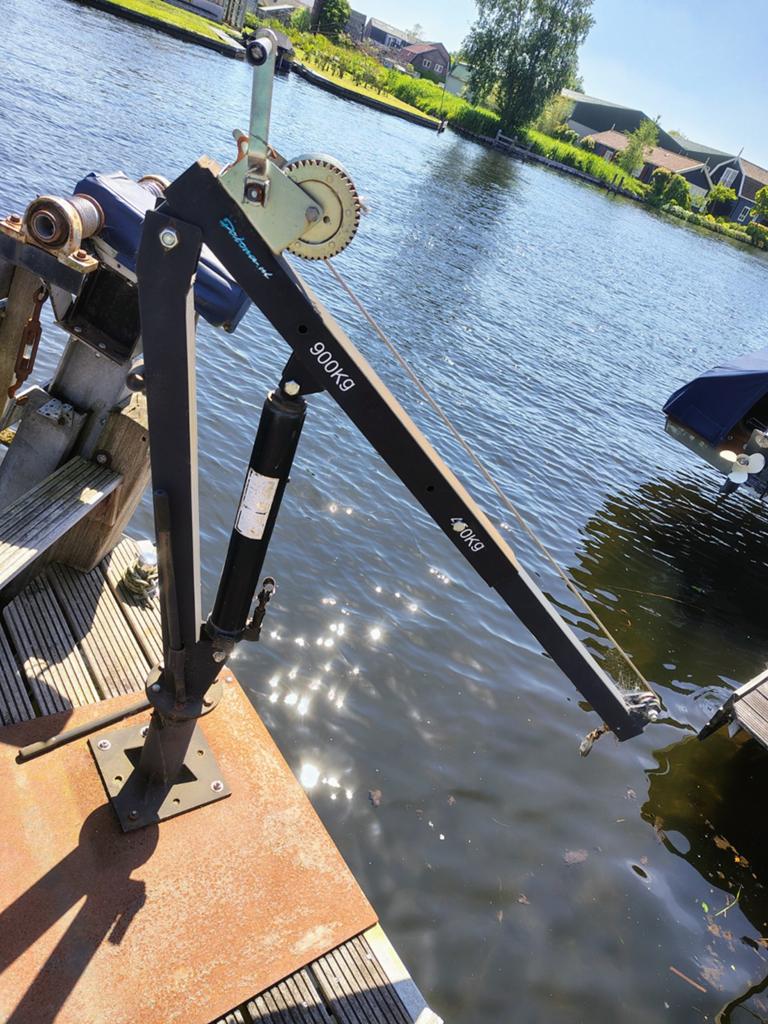 Aanhangwagen/Autokraan met lier 900kg, Ophalen, Gebruikt, Overige typen, Motorboot