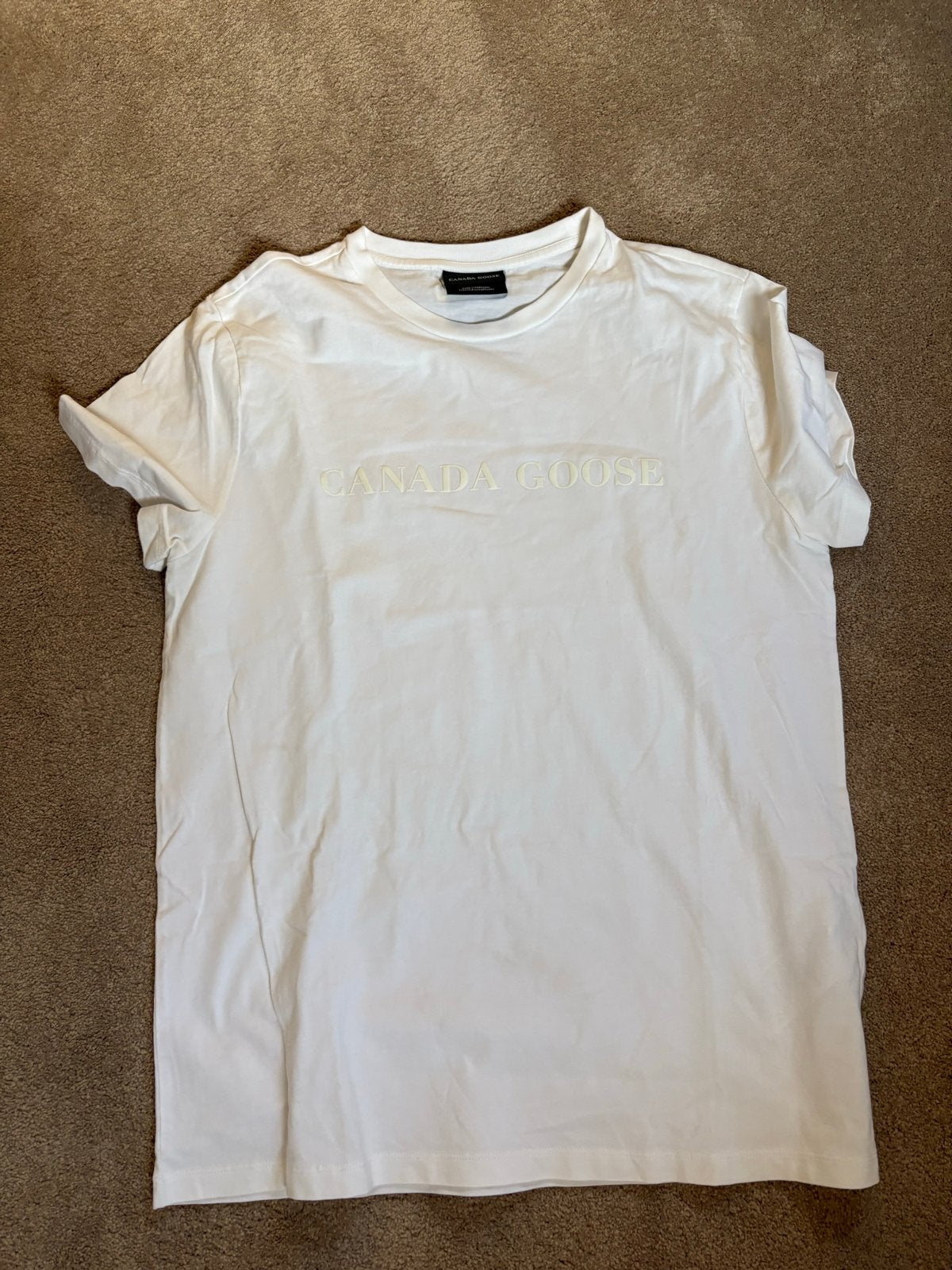Canada Goose T-shirt wit, Ophalen of Verzenden, Zo goed als nieuw, Maat 46 (S) of kleiner, Wit