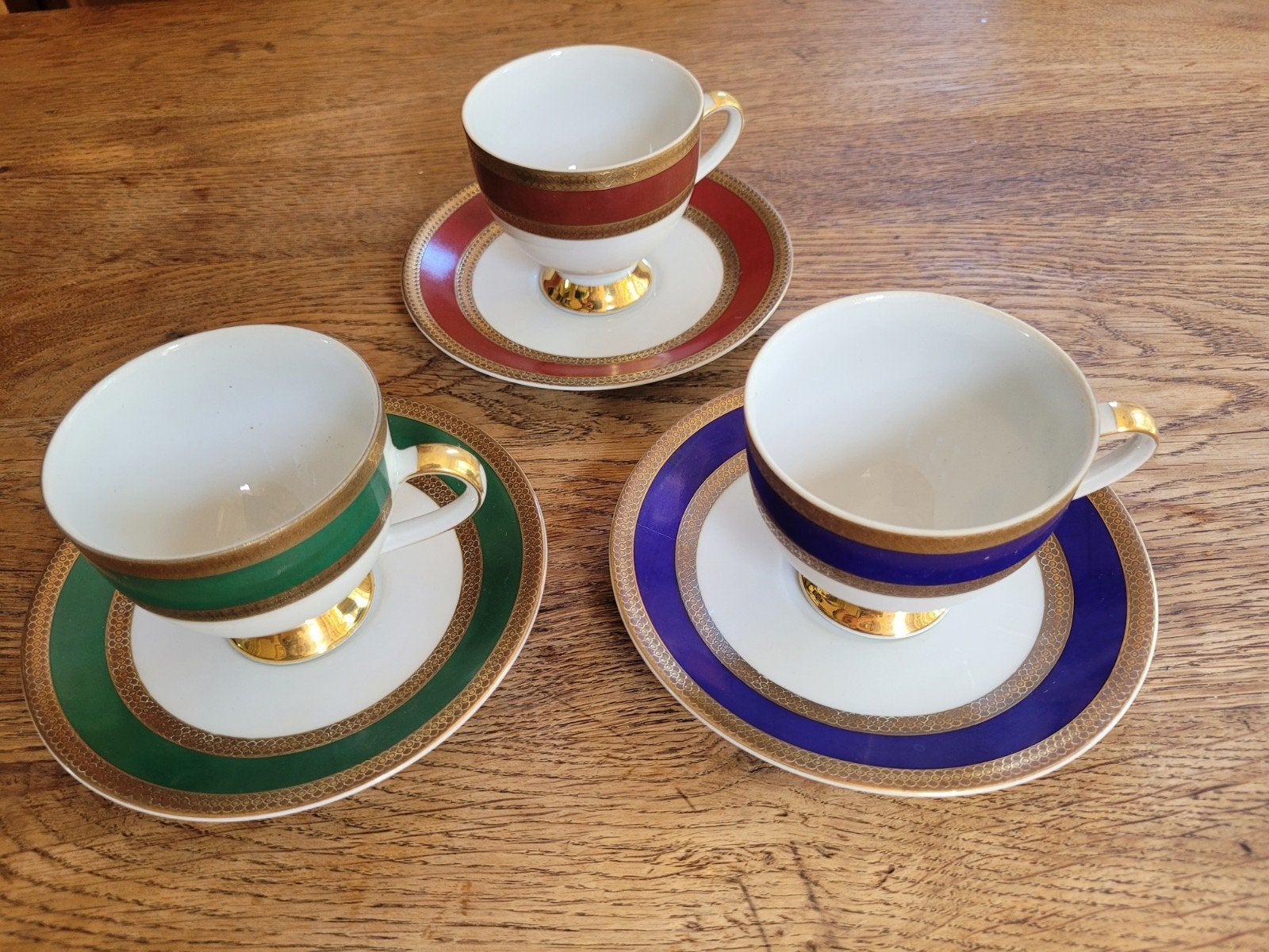 Set van 3 Mitterteich Bavaria kop en schotels, Ophalen of Verzenden