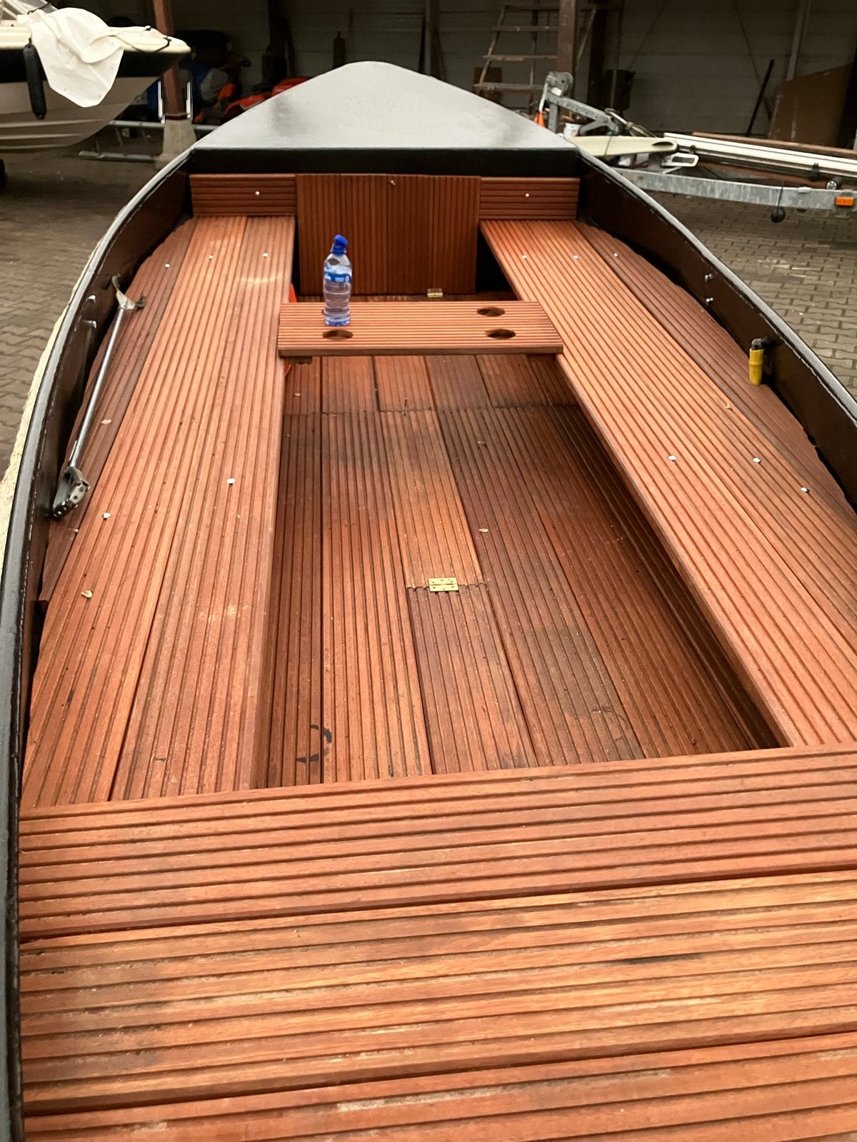 Nette sloep met houten dek en kussenset, Ophalen, Overige merken, Gebruikt, Tot 1.00 meter