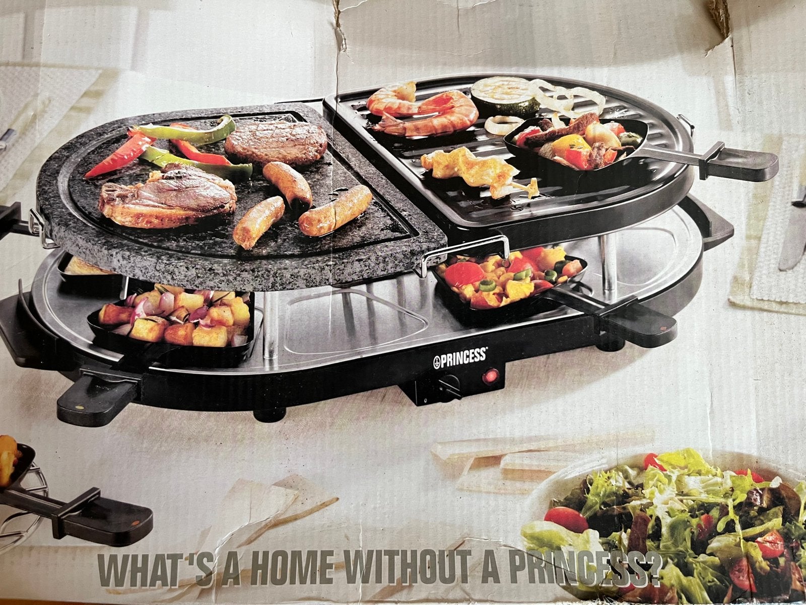 NIEUWE Princess Raclette, Gourmet, Steen- en Grillset. 8pers, Ophalen, Nieuw, 8 personen of meer