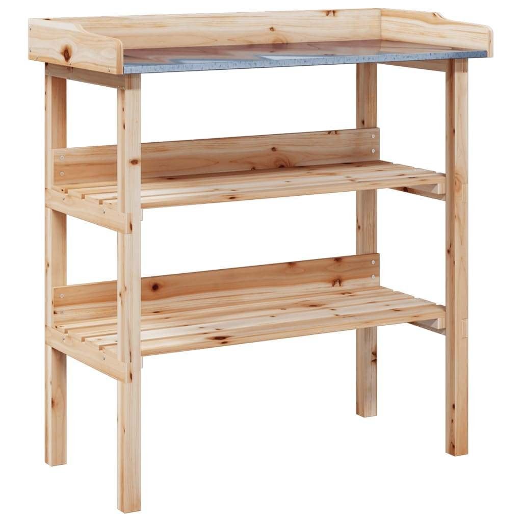Oppottafel plantentafel hout + zink GRATIS VERZONDEN!, Verzenden, Nieuw, Balkon, Nvt