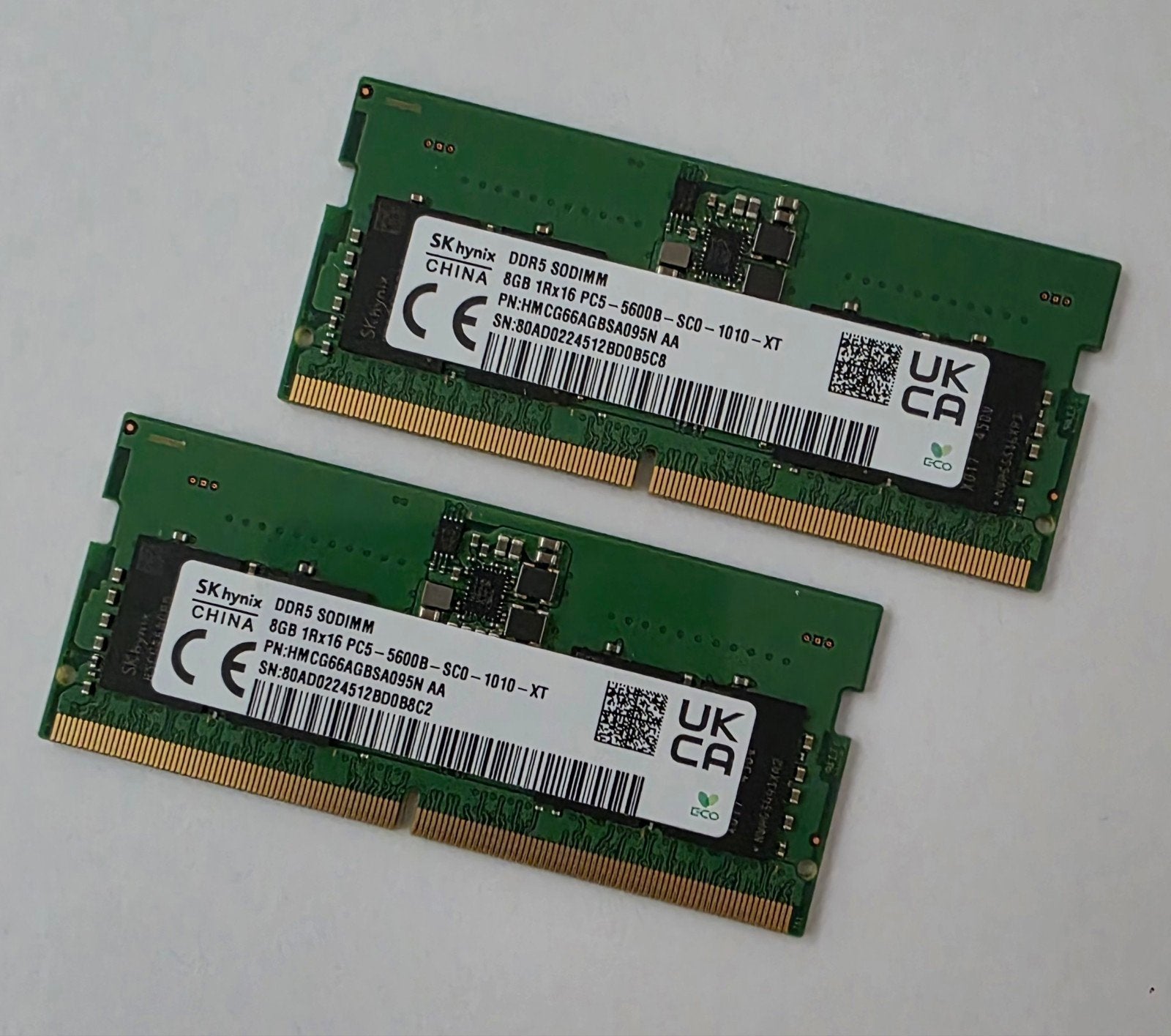 SK Hynix 16GB (2x 8GB) DDR5 SO-DIMM 5600MHz Laptop Geheugen, Computers en Software, RAM geheugen, Ophalen of Verzenden, Zo goed als nieuw