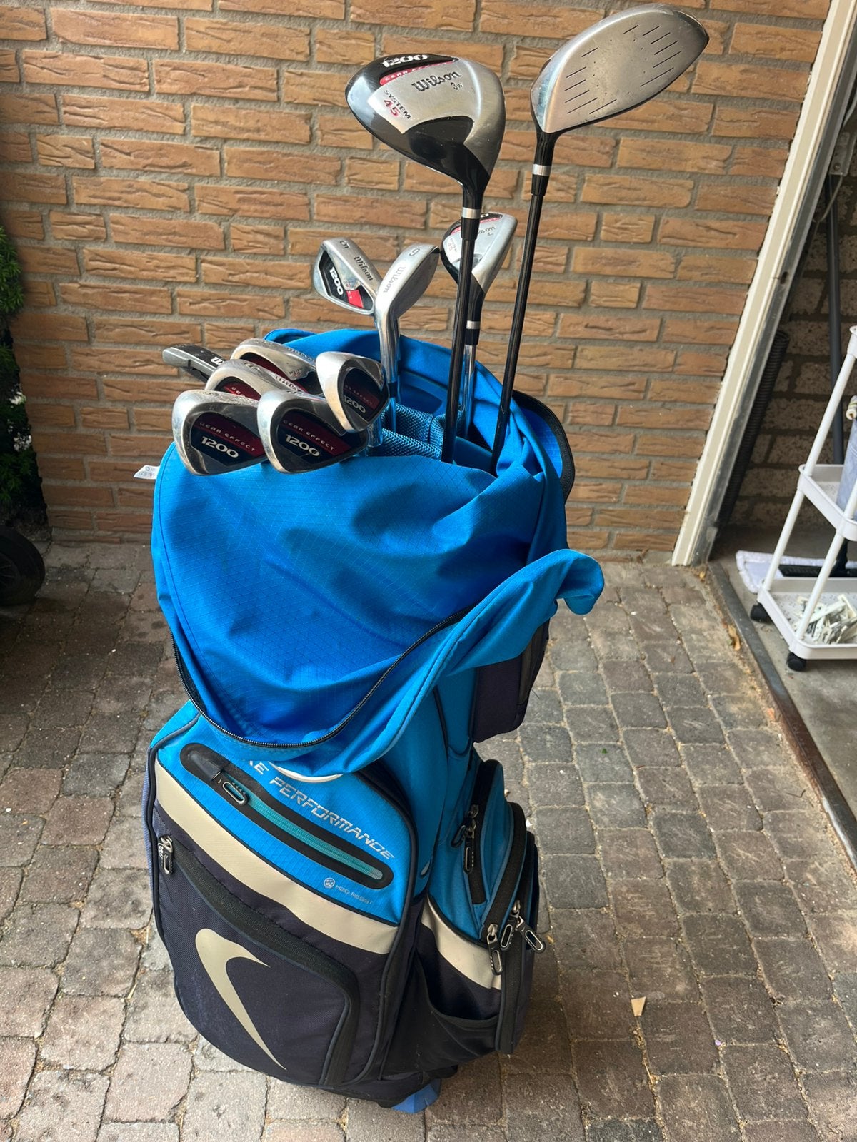 Golf benodigdheden. Tas, clubs, golftrolley, Ophalen of Verzenden, Gebruikt, Tas