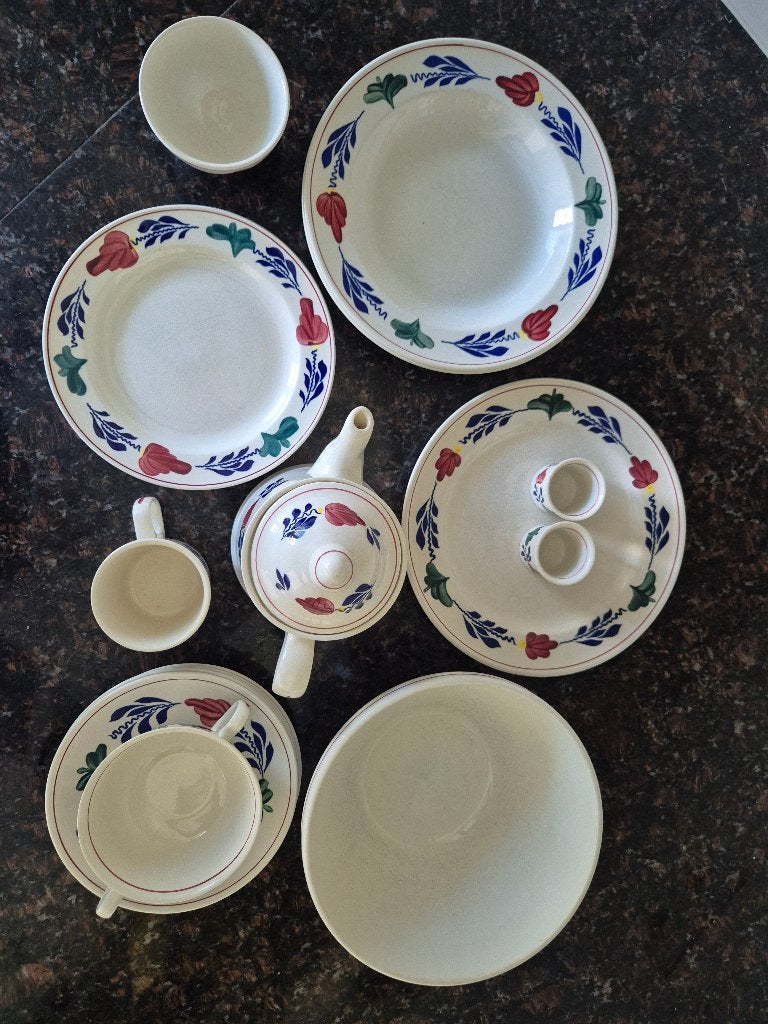 Diverse stuks boerenbont servies, Huis en Inrichting, Ophalen, Gebruikt, Overige merken, Aardewerk
