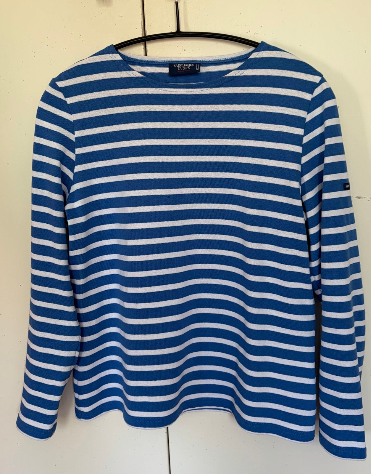 Saint James Méridame Bretonse gestreepte top azuurblauw/wit, Kleding | Dames, Blauw, Maat 42/44 (L), Ophalen of Verzenden, Lange mouw