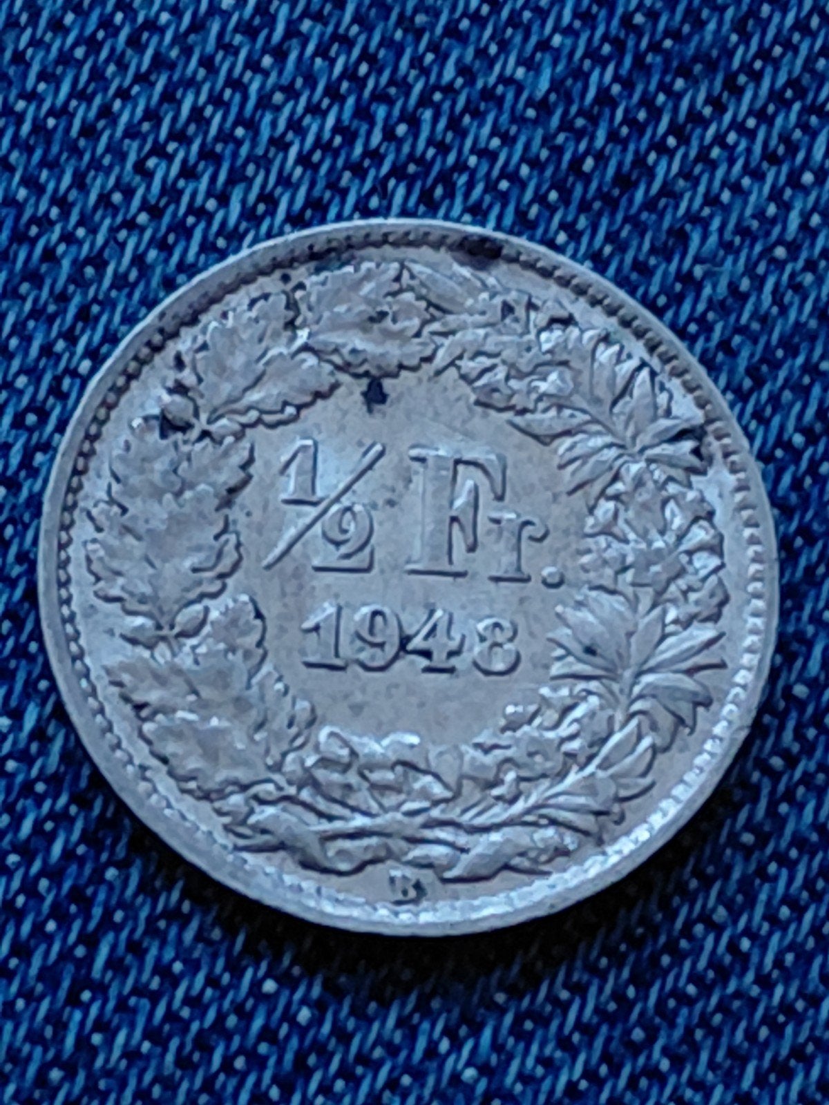 Zwitserland 1/2 Franc 1948 - Zilver, Verzenden, Overige landen, Losse munt, Zilver