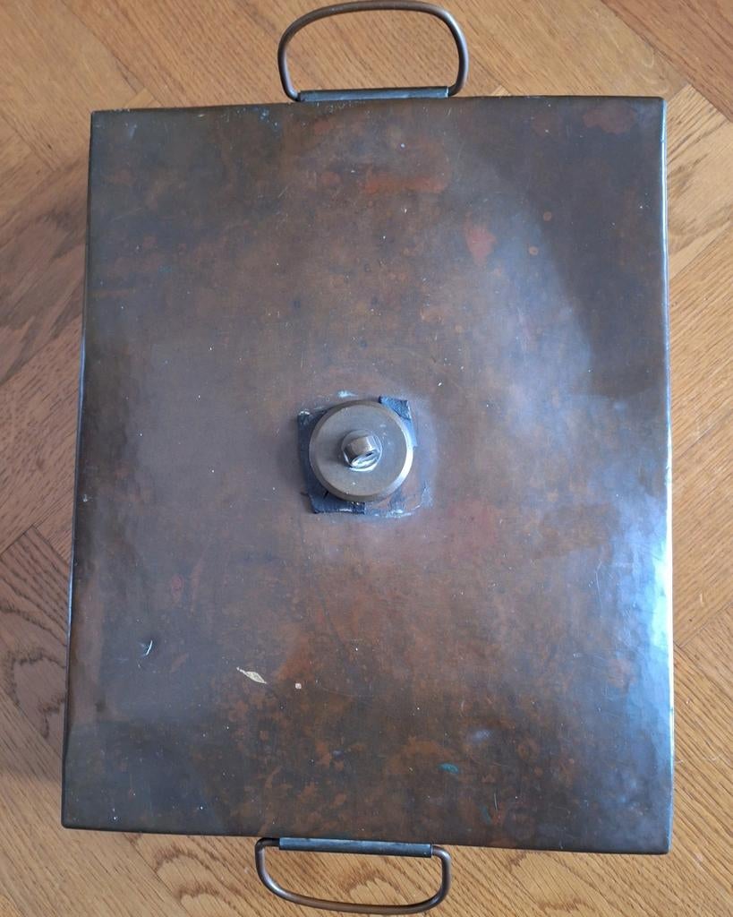 Antieke Koperen Warmwaterkruik met Handvatten, Antiek en Kunst, Ophalen of Verzenden, Koper