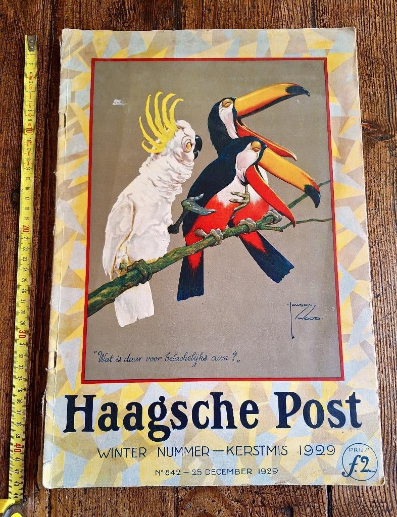 HAAGSCHE POST kerst 1929 Rie Cramer-Vlinder in kleur!-los ge, Boeken, Tijdschriften en Kranten, Ophalen of Verzenden, Gelezen