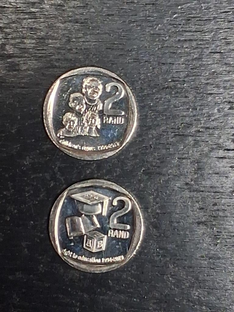 2 x 2 rand zuid Afrika 2019 unc, Ophalen of Verzenden