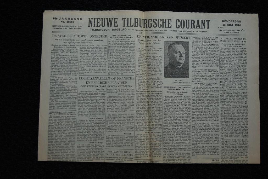 Nieuwe Tilburgsche Courant 1944, Ophalen of Verzenden, Overige soorten, Nederland, Boek of Tijdschrift