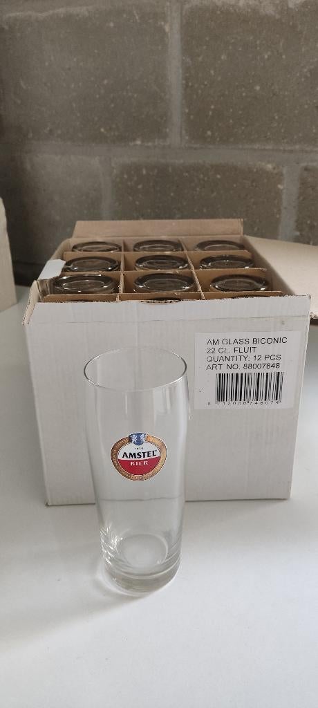 Amstel bierfluitjes, Glas of Glazen, Ophalen of Verzenden, Overige stijlen, Glas