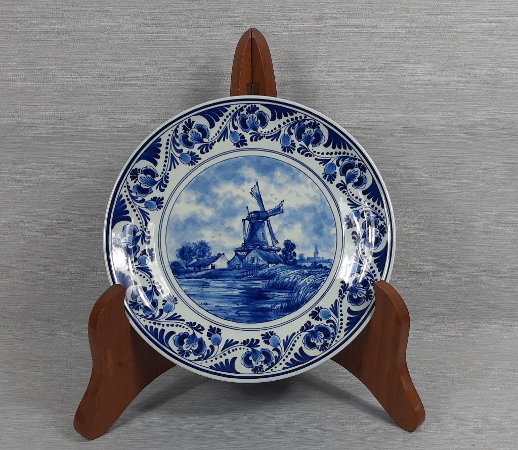 a006-Prachtig Delfts blauw wandbord, molen., Antiek en Kunst, Antiek | Wandborden en Tegels, Ophalen of Verzenden